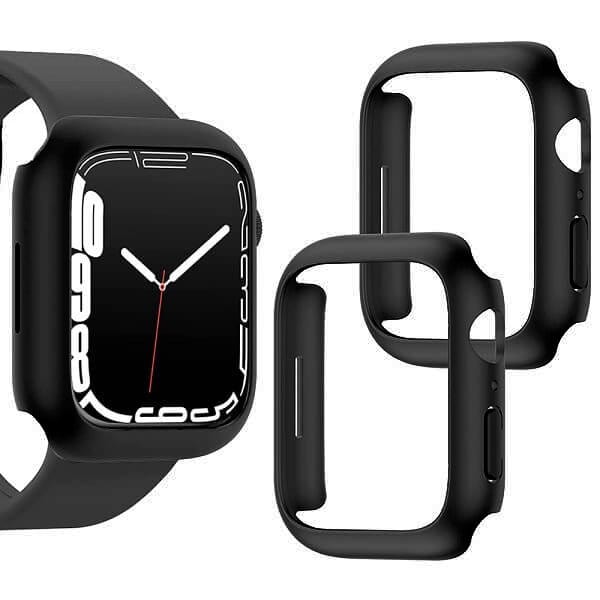 For Apple Watch Series 7 45mm & 41mm Clear Gel Shockproof Protective Case Cover ( Black) For Apple Watch Series 7 45mm & 41mm Clear Gel Shockproof Protective Case Cover ( Black)